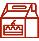 Pie box icon showing private label packaging